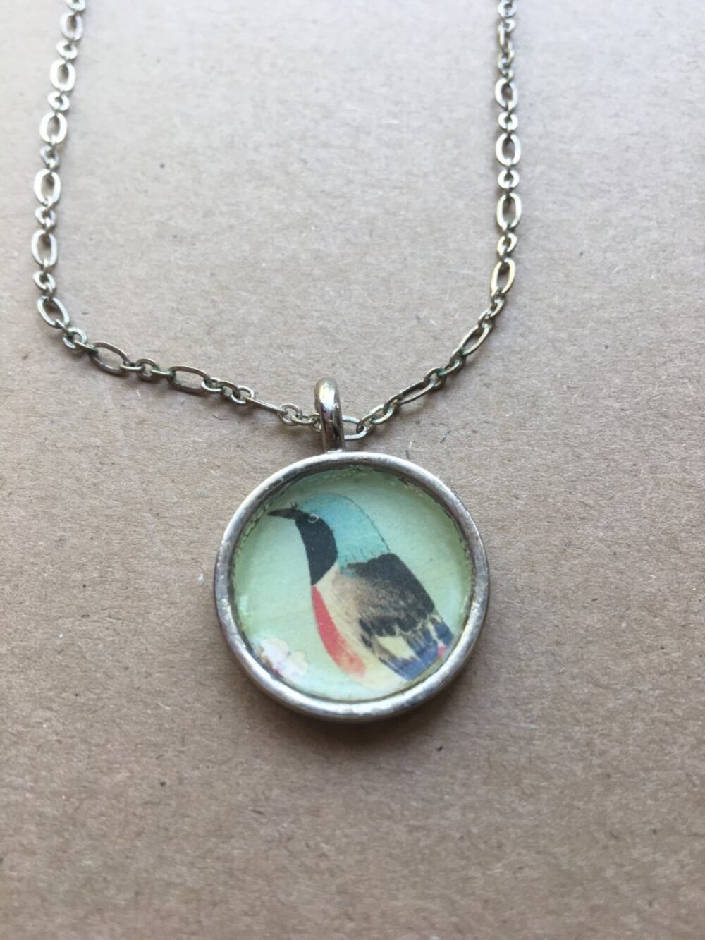 Bird themed Charm Necklace - Enamel